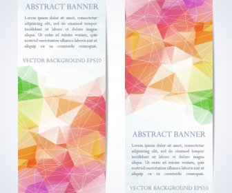 Абстрактные геометрические фигуры вертикальные баннеры вектор
