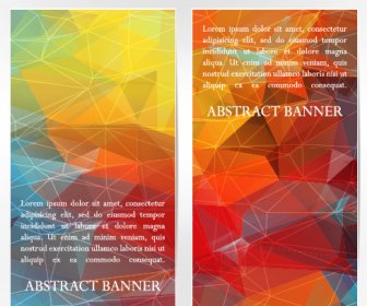 Bentuk Geometris Abstrak Vertikal Banner Vektor