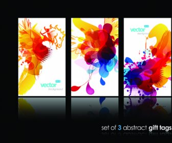 Abstract Gift Tags Cards Design Vector Graphic