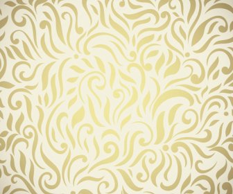 抽象的な黄金の要素ベクトルのシームレス パターン