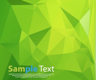 Abstract Green Background With Triangles Vector Illustration