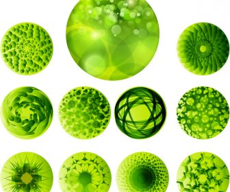 Abstract Green Ball Design Collections