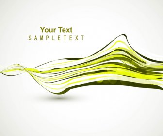 Abstract Green Business Line Wave White Vector Design