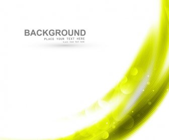 Abstract Green Business Technologie Wave White Background Vector