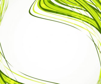 Abstract Green Business Technologie Wire Wave White Background
