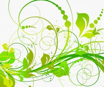 抽象的な緑花のベクトル図