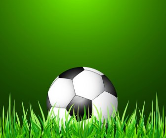 Abstract Green Grass Color Football Vector