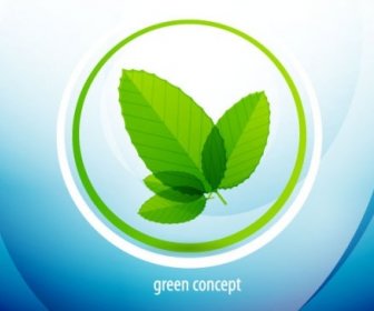 Abstract Green Leaf Background 02 Vector