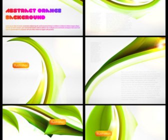 Abstract Green Leaves Vector Background
