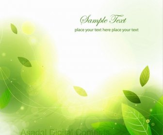 Abstract Green Leaves Vector Background