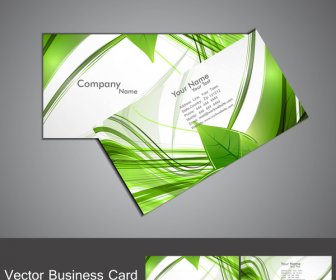 Abstract Green Lives Colorful Stylish Business Card Design Vector