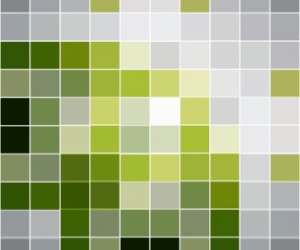Abstract Green Mosaic Vector Background