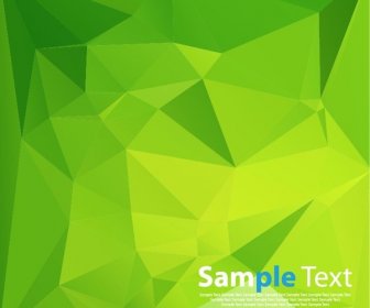 Abstract Green Triangle Geometry Vector Illustration