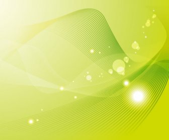 Abstract Green Wave Background Vector Graphic