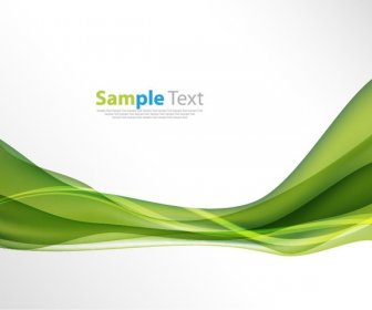 Abstract Green Wave Background Vector Illustration