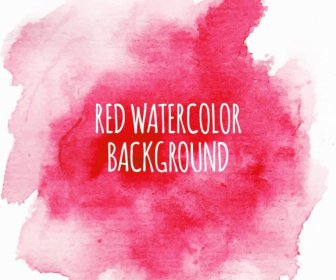 抽象的なグランジ背景水彩画赤内装