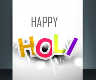 Abstract Gulal Background Of Holi Festival Design Brochure Card Illustration Vector