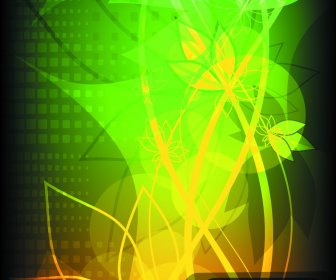Abstract Halation Flowers Backgrounds Vector 3