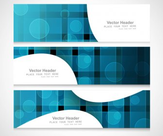 Abstract Header Blue Colorful Vector Illustration Design