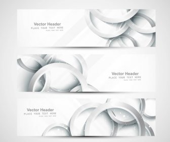 Abstract Header Circle Whit Background Vector