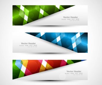 Abstract Header Colorful Vector Illustration
