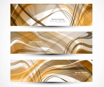 Abstract Header Colorful Vector Wave Illustration