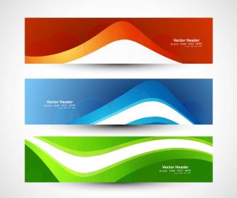 抽象標題五顏六色的波浪向量設計