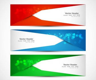 Abstract Header Colorful Wave Vector Design