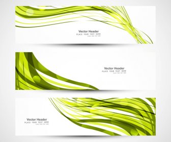 Abstract Header Line Colorful Wave Technology Vector Illustration