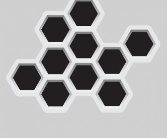 Vektor Abstrak Hexagonal