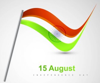 Bendera India Abstrak Latar Belakang Indah Berkilau Vektor