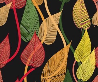 Abstract Leaf Elements Vector