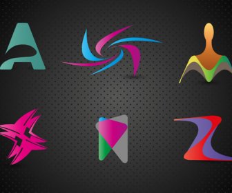 Surat-surat Abstrak Elemen Desain Logo Dengan Gaya Modern