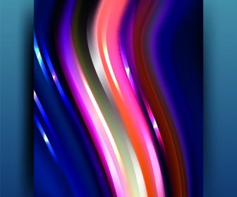 Abstract Light Rays Cover Design Vector