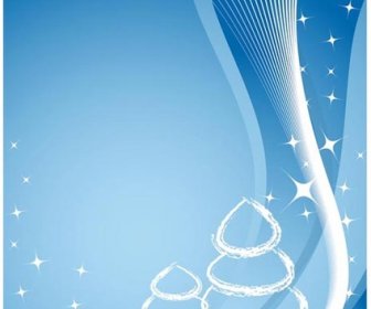 Abstract Lines Design With Stroke Merry Christmas Tree Vector Wallpaper