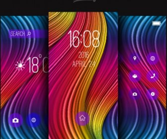 Abstract Lock Screen Design For Mobile Devices