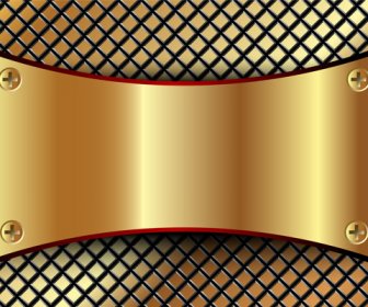 Abstract Metallic Golden Background Vector