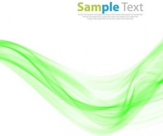 Abstract Modern Design Background With Green Wave Vector Illustration