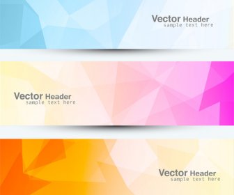 Abstract Mosaic Header Colorful Vector Design