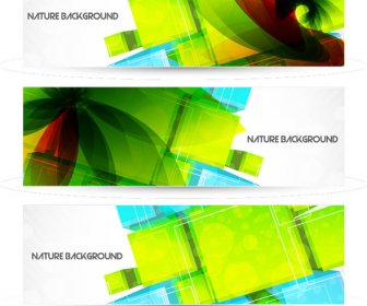 Abstract Nature Background Banner Vector Pack
