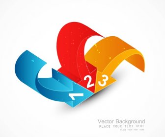 Abstract Numbers Arrows Colorful Business Vector
