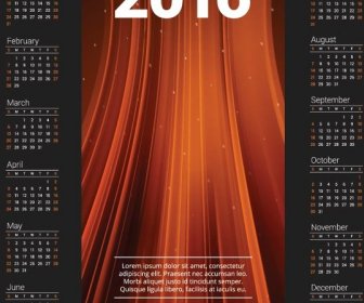 Abstract Orange Background16 Calendar Template
