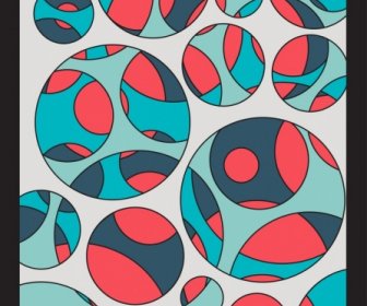 Ornamento De Colores Círculos Planos De Pintura Abstracta