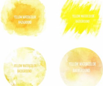Abstract Painting Design Elements Yellow Grunge Decor