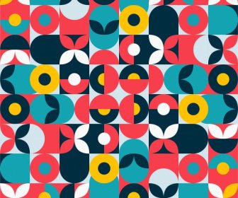 Abstract Pattern Colorful Flat Illusion Geometric Decor