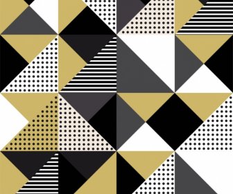 Abstract Pattern Template Flat Geometrical Triangles Decor