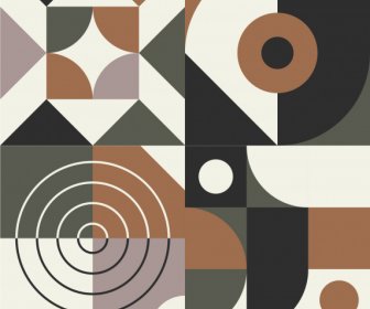 Abstract Pattern Template Flat Illusion Geometric Shapes
