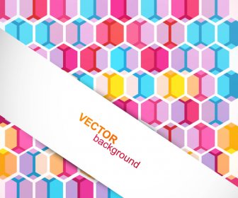 Resumo De Polígonos Círculo Colorido Padrão Textura Fundo Vector