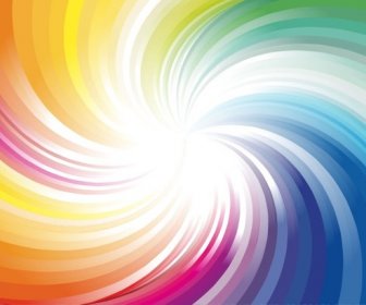 抽象的な虹色波背景ベクトル イラスト