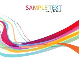 Abstract Rainbow Wave Line Vector Background